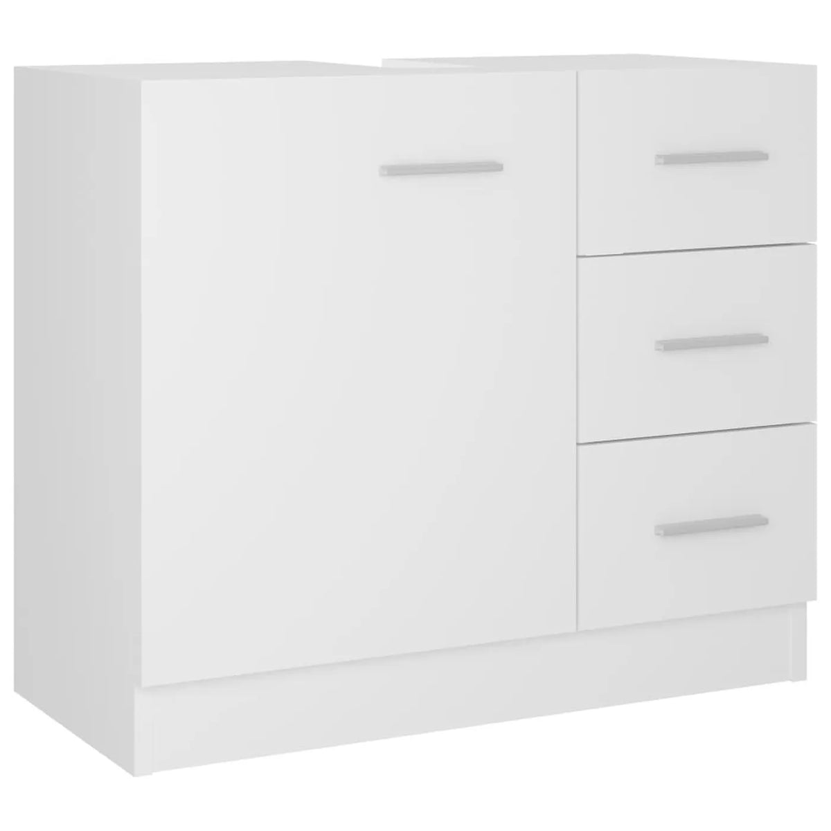 vidaXL Waschbeckenunterschrank und Badezimmerschrank 63 x 30 x 54 cm – Weiß – Holzverbundwerkstoff