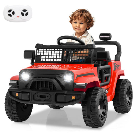 Coast Elektro-Kinderauto – mit Fernbedienung – Musik und Hupe – rot