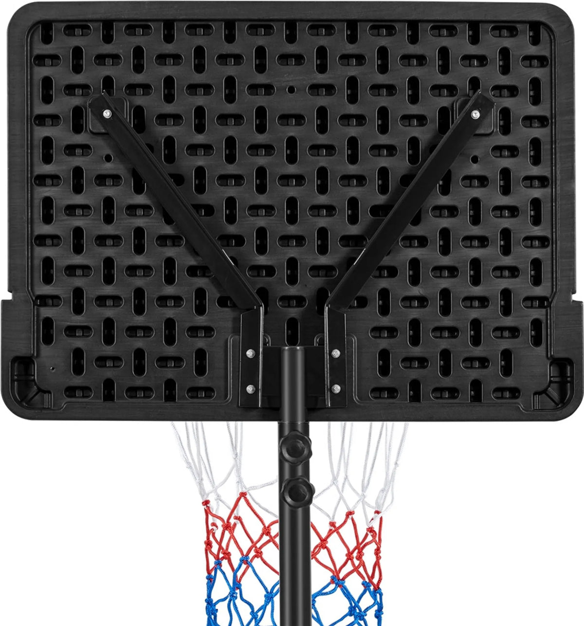 Höhenverstellbarer Basketballkorb mit Rollen, 182–215 cm, schwarz