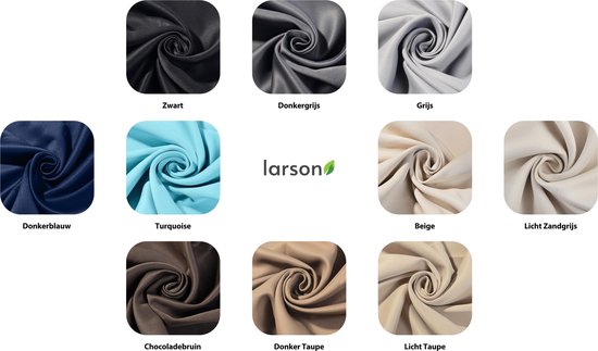 Larson – Luxuriöser, einfarbiger Verdunkelungsvorhang – mit Haken – 1,5 m x 2,5 m – Dunkelblau