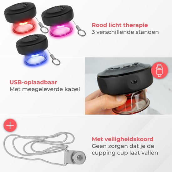 Nuvance - Schröpfkopf Pro - Smart Copper - Massagegerät - Elektrischer Massagebecher - Inkl. eBook - Schröpfkopfmassage-Set
