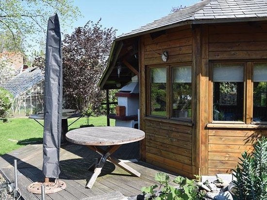 Perel Outdoor-Abdeckung für Sonnenschirm, grau, 220 cm x 40 cm