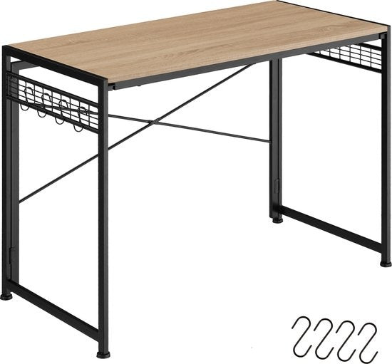 tectake - Paterson Klapptisch 102x51x77cm - hellbraun - 404661