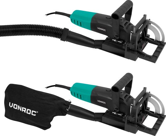VONROC Klappenschneider 900W - Dübelfräser - Inkl. 50 Klingen (Größe 20) und Staubfangbeutel