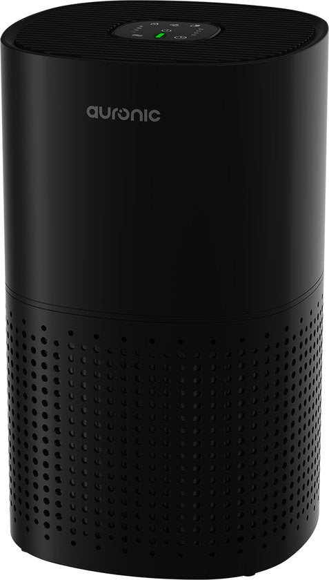 Auronic Luftreiniger Fresh - Mit HEPA 13 Filter - 225 m³/h - 45 m² - Kohlefilter - 3 Stufen - Luftreiniger - Schwarz