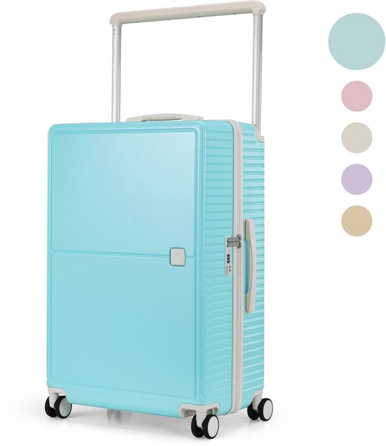 Skycases City Walker - Handgepäck Koffer - 34L - leicht & stark - 360° Spinner Räder - TSA Schloss - Inklusive Schutzhülle - Kompakt & geräumig - Tiffany Blau