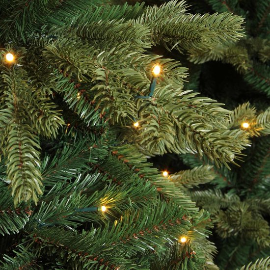 Triumph Tree Sherwood Deluxe Künstlicher Weihnachtsbaum mit LED-Lichtern - H185 x Ø127 cm - Grün