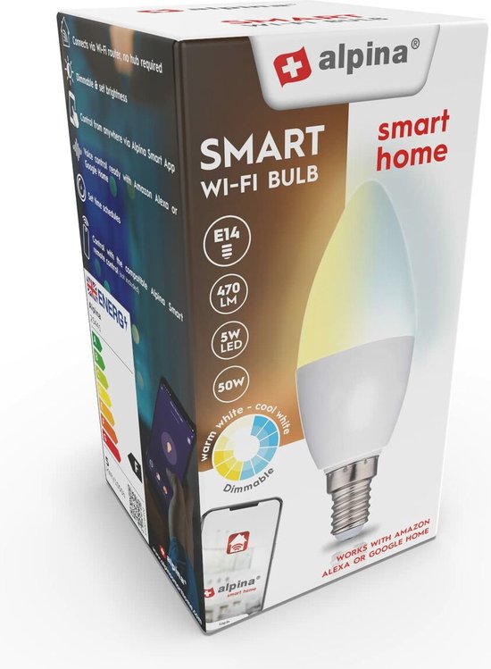 alpina Smart Home LED-Lampe - E14 - Intelligente Beleuchtung