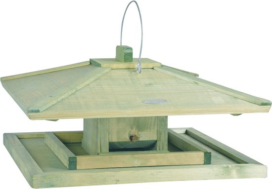 Esschert Design Vogelfutterhaus - Grün - 21 cm x 38,5 cm x 21 cm