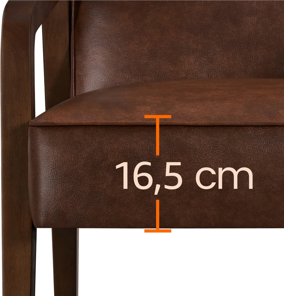 Yaheetech Vintage-Loungesessel / Sessel 76 x 63,5 x 84 cm – Dunkelbraun – PU-Kunstleder und Gummibaumholz