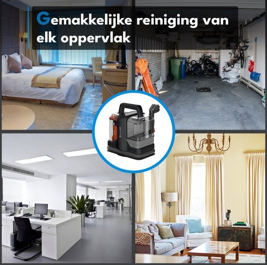 WITTS - Teppichreiniger - 400W - 2 Wassertanks - tragbar - Grau