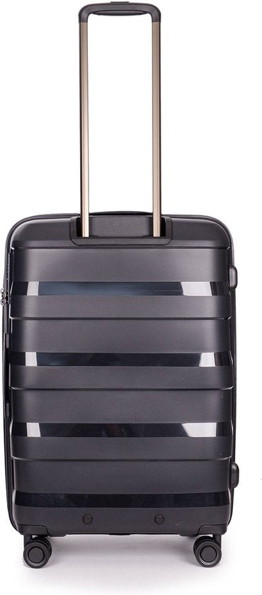 Stratic Straw+ - Koffer mittel - 66x45x28 cm - 3,7 kg - 65-74 L - Spinner - schwarz