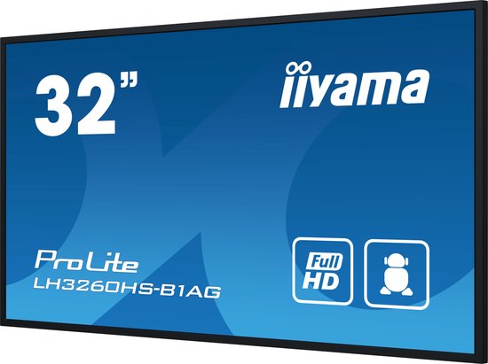 Iiyama ProLite LH3260HS-B1AG – Digital-Signage-Display – 32" – ELED VA - 1920 x 1080 - 8 ms - 500 cd/m² - 4000:1 - WLAN - schwarz