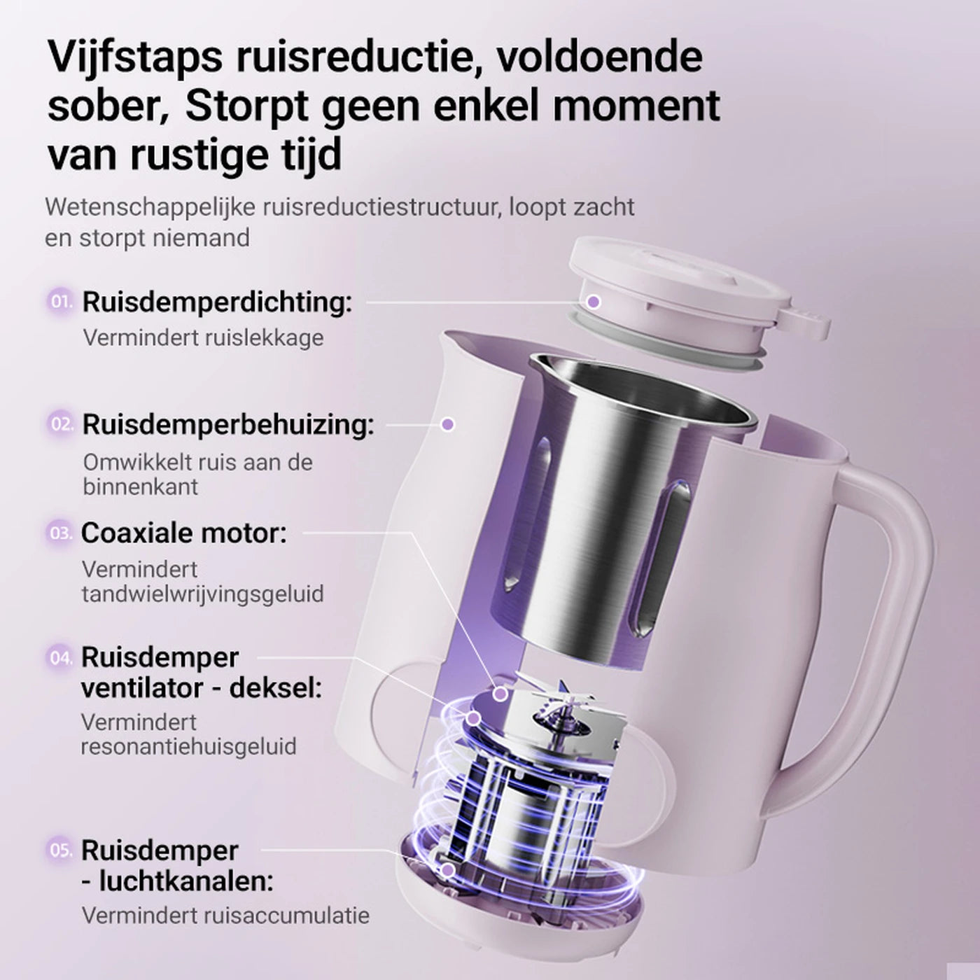 Bear Sojamilchbereiter 600 ml 182 × 140 × 260 mm – DJJ-E02J1 – 5 Programme – 1–3 Personen