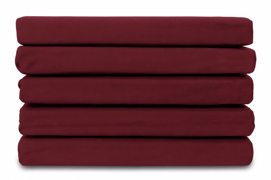 Ten Cate Spannbetttuch 90 x 200 – Baumwollsatin – Spannbetttücher – Geeignet für Boxspringbetten und Matratzen – Eckhöhe 35 cm – Rundum-Gummizug – Bügelfrei – Bordeauxrot