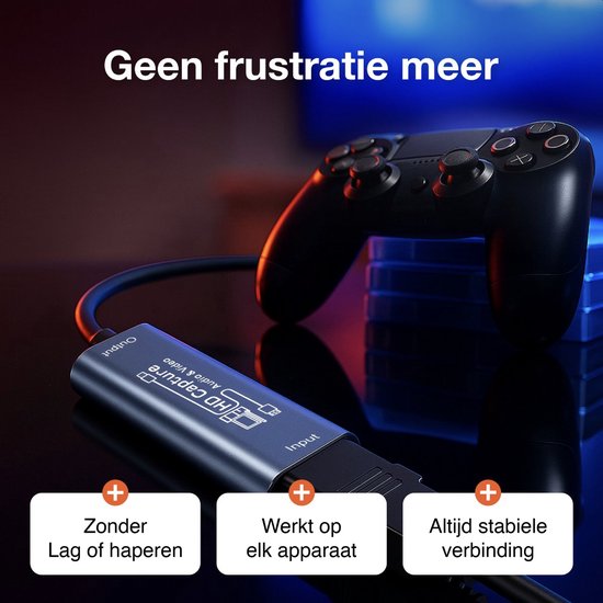 Skoov HDMI Capture Karte inkl. USB-C Adapter - Video/Play Recording - HDMI zu USB - 1080P HD - Cam Link - Video Grabber - Streaming