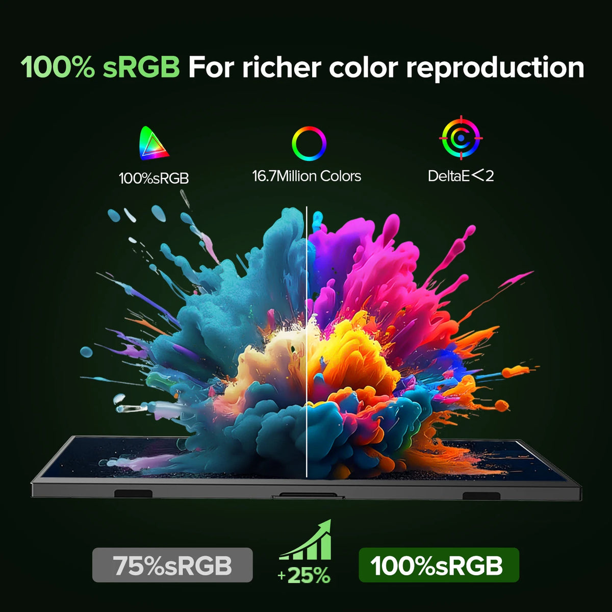 UPERFECT Tragbarer 15,6-Zoll-Full-HD-USB-C-Monitor mit Touchscreen, verstellbarem Ständer und Lautsprechern