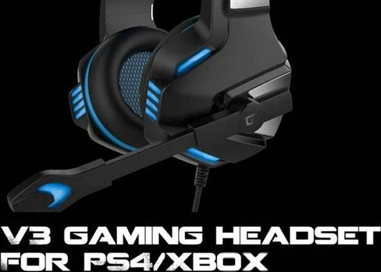 Hunterspider V3 Gaming-Headset - Schwarz/Blau - Geeignet für PS4, Xbox One & Windows