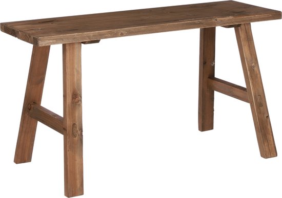 Mica - Holzbank zur Dekoration - L80 x B37 x H44 cm - Recyceltes Holz - Braun