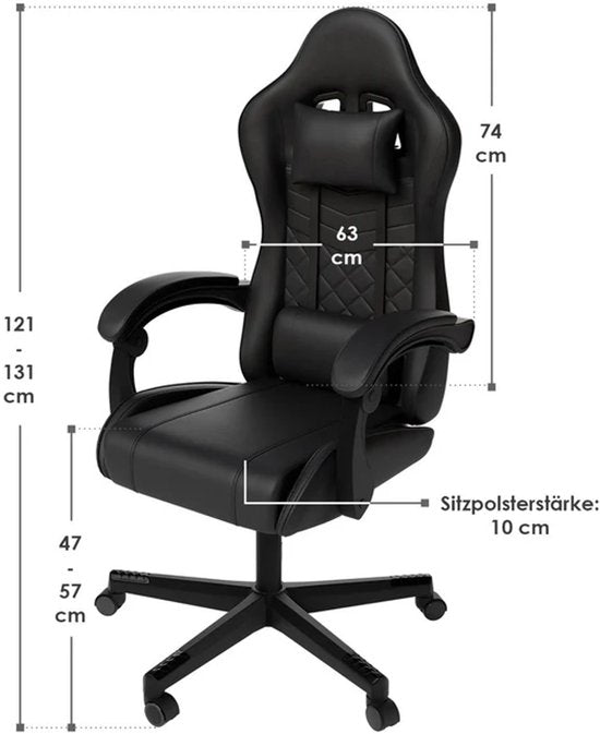 Gaming-Stuhl / Bürostuhl HyperSeat - Schwarz