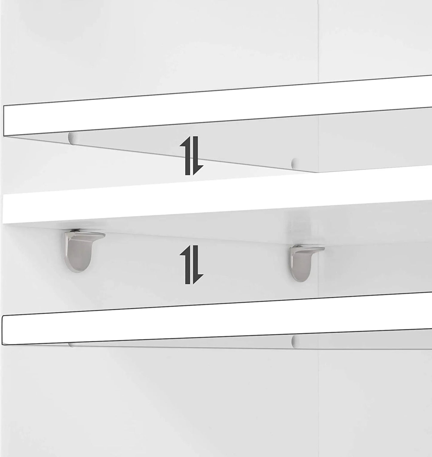 Yaheetech Badezimmerschrank Hängeschrank - 35 x 21 x 55 cm - Mit zwei verstellbaren Einlegeböden und wasserabweisender Beschichtung und E1 MDF Konstruktion - Für Bad und Küche - Weißes Holz