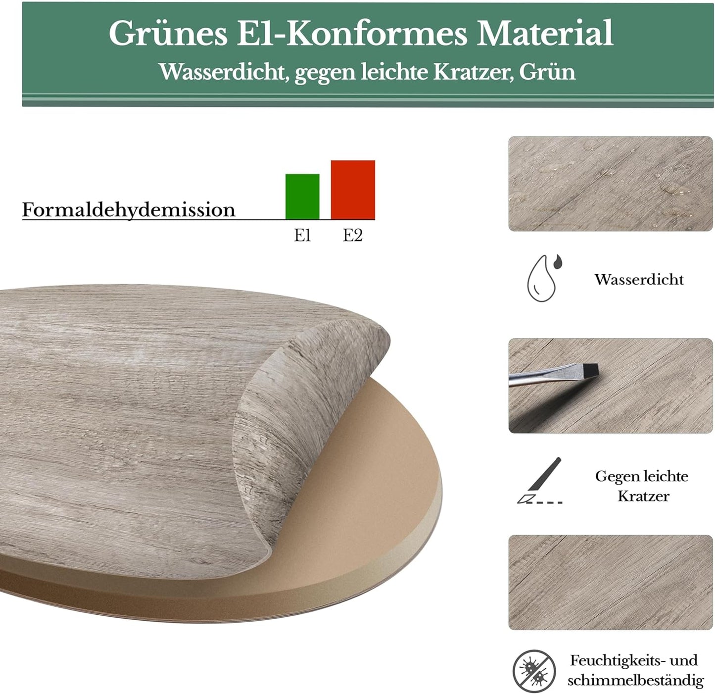 Yaheetech Couchtisch-Set, bestehend aus 2 runden Beistelltischen mit Metallgestell – Eiche-Farbton