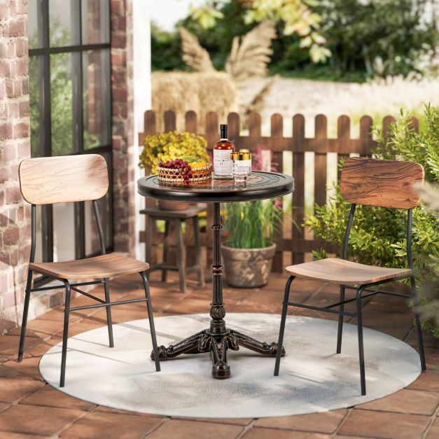 Coast Runder Bistrotisch - Aluminiumguss Gartentisch Ø60,5 x 73 cm - Bronze