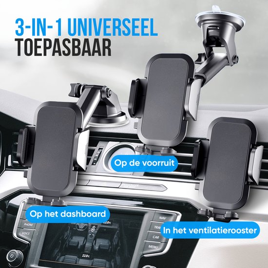 Strex Handyhalterungen Auto - Windschutzscheibe - Armaturenbrett - Lüftungsschlitze - Handyhalter Für Alle Handys - 360Â° Drehbar