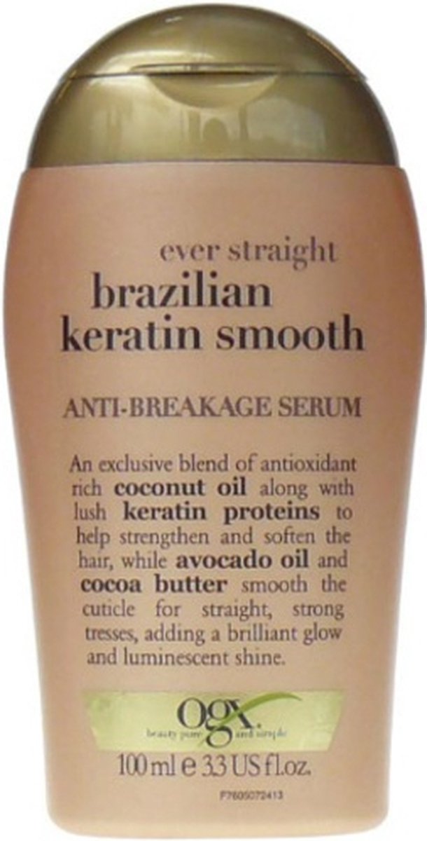 OGX Ever Straight Brazilian Keratin Therapy Conditioner – 88,7 ml – Reisegröße – Mit Keratin, Kokos- und Avocadoöl