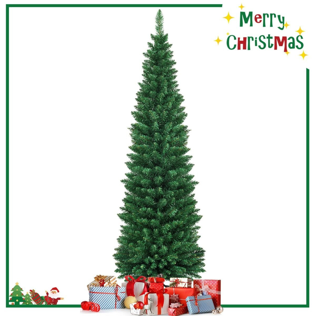 Künstlicher Weihnachtsbaum Coast Pencil Shape - PVC - 180cm mit 400 Spitzen