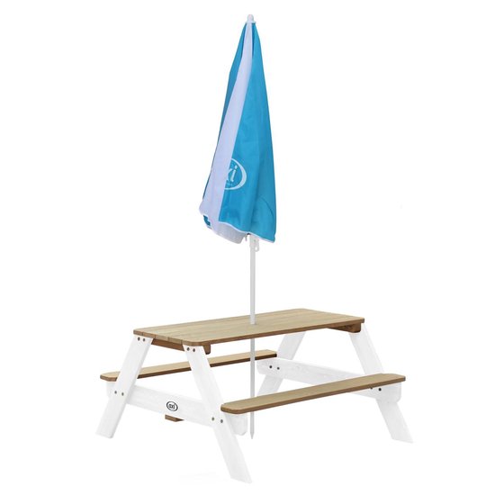 AXI Sonnenschirm ⌀125 cm – Blau/Weiß – Höhenverstellbar von 110 bis 175 cm
