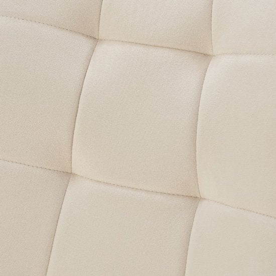 Stahl-Esszimmerstühle Blanca - 2er-Set - Beige - Samt
