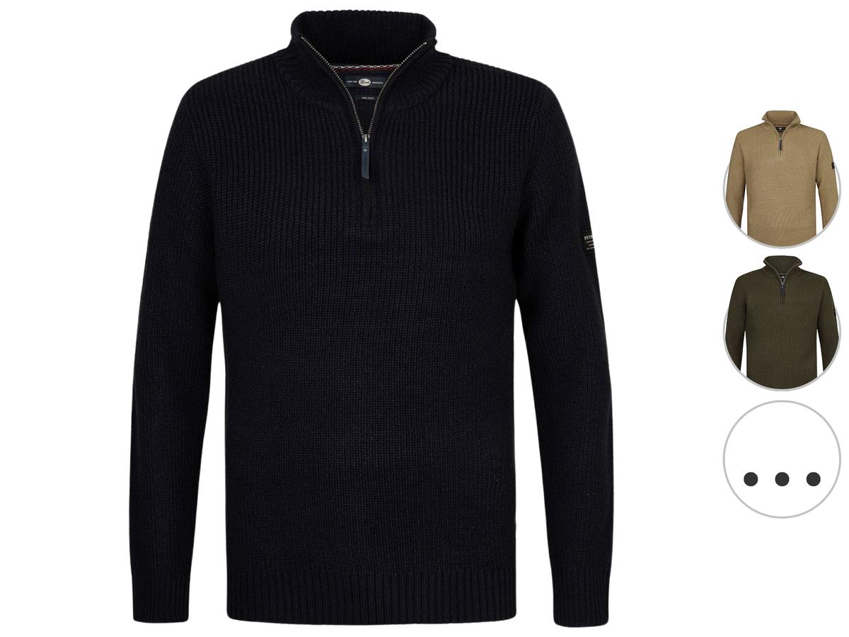 Petrol Industries Pullover – Strickkragen – Größe M – Deep Black
