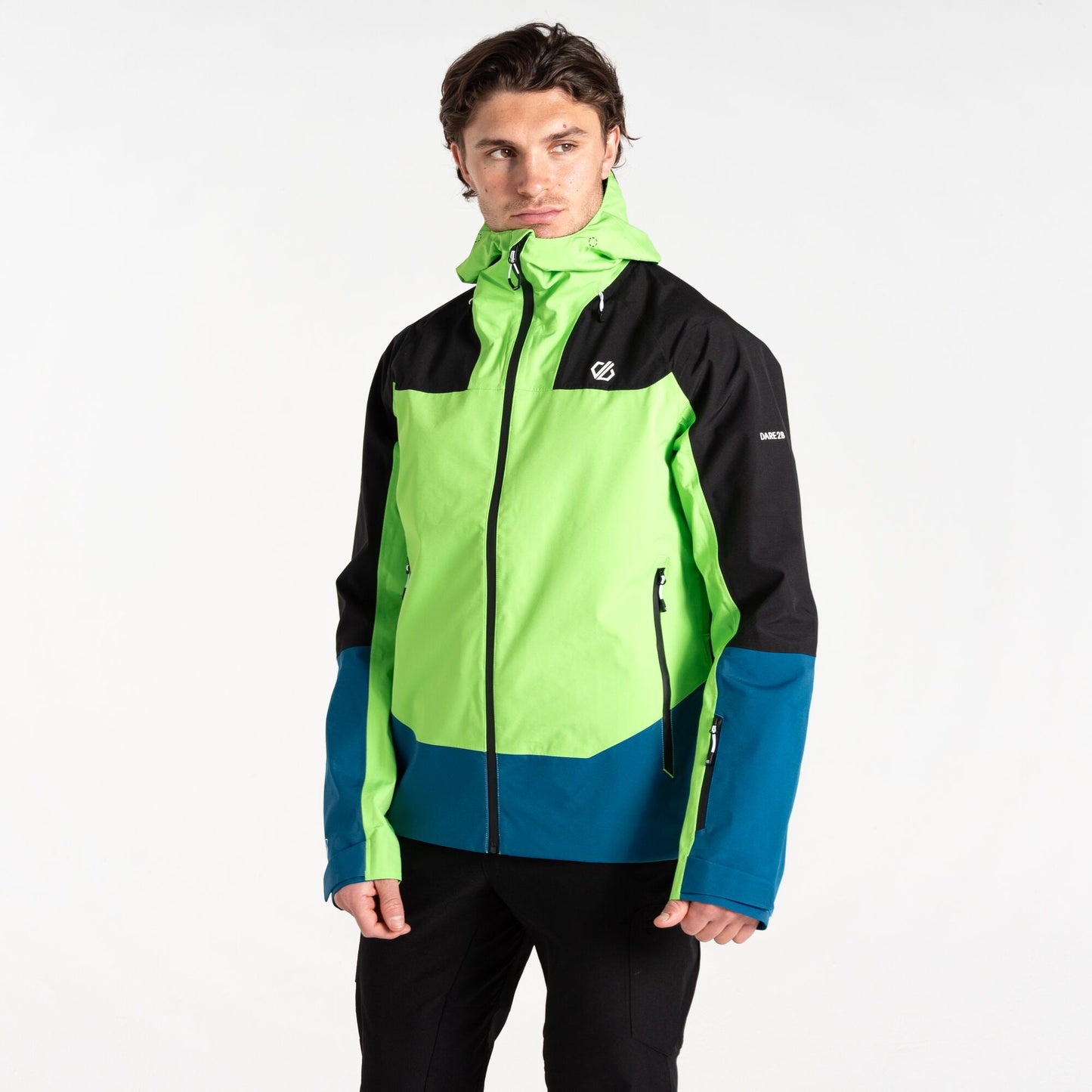 Dare2B Roving II Wasserdichte Jacke - Grün/Blau/Schwarz - Größe XXXL