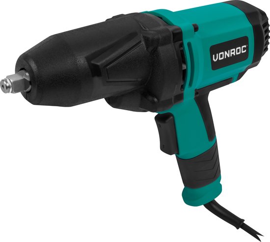VONROC Schlagschrauber 950W - 600Nm - 1/2" Aufnahme - Inkl. 4 Steckschlüsseleinsätze - 4m Kabel - Softgrip - geeignet für Reifenwechsel