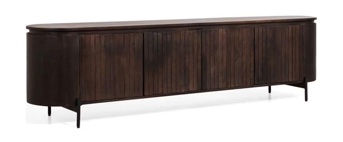 Multifurn - TV-Möbel 'Mokka' (200cm, Dunkelbraun)