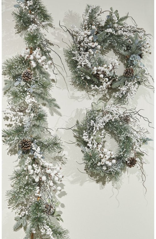 House of Seasons Hardy Weihnachtskranz – Ø 40 cm – Grün