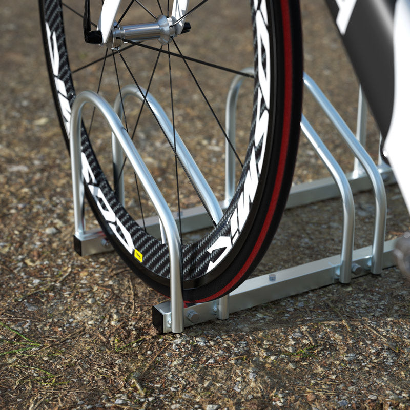 Monza Fahrradträger - Fahrradaufbewahrung - für 6 Fahrräder - 160x32x27 cm - Fahrradträger aus Metall