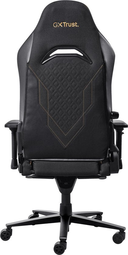 Trust GXT 721 Ruya Pro – Hochwertiger, bequemer Gaming-Stuhl – 4D-Armlehnen – Integrierte Lendenwirbelstütze – Belastbar bis 150 kg – Schwarz