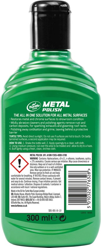 Turtle Wax 52853 GL All Metal Polish 300ml - Metallreiniger