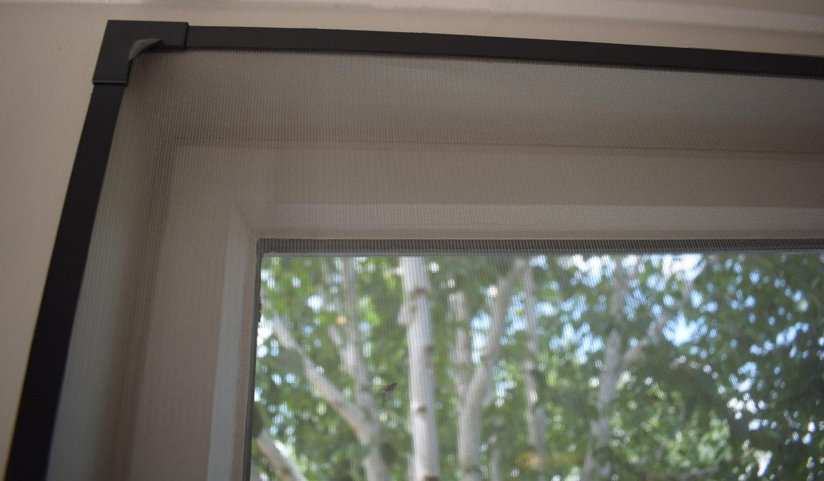 O'DADDYÂ¬Ã† Moskitonetz - Fenstergitter magnetisch rund - Maschengitter - 100 x 150 cm - Fliegengitter nach Maß - Gitter mit weißem Rand schwarze Maschen