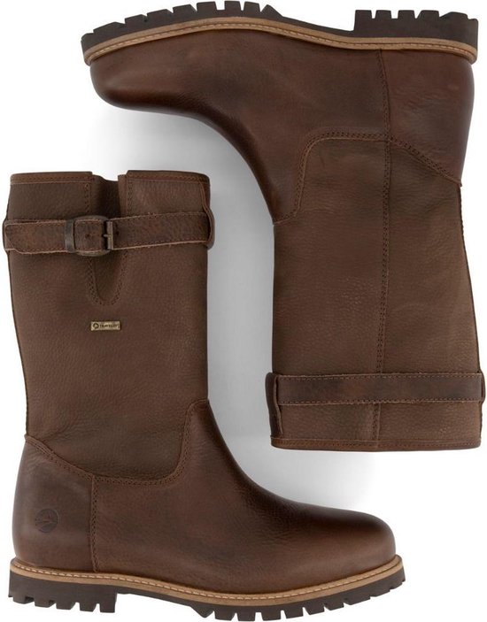 Travelin' Finland Men - Wollgefütterter Leder Outdoor-Stiefel - Wasserdichte Stiefel - Dunkelbraunes Leder