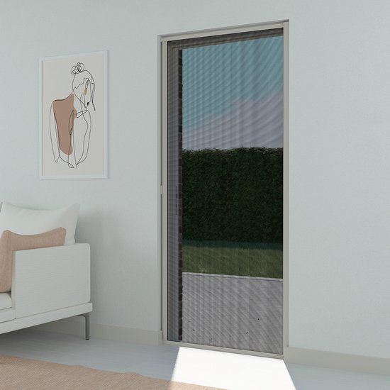 Livn Roller Hordeur Plus 105x205cm weiss - Geräuschloses Öffnen und Schliessen - Ausgestattet mit Magnetverschluss - Breite kann ohne Einschränkung gekürzt werden