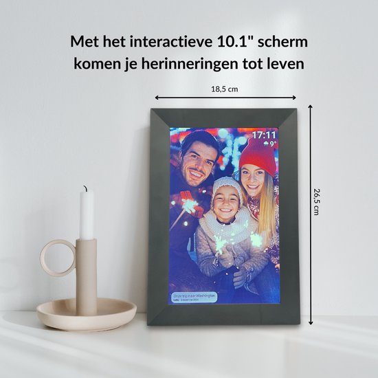 Umbrion Digitaler Bilderrahmen – Frameo – HD – 10,1 Zoll – 32 GB