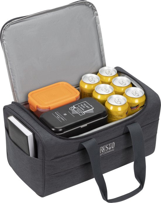 Resto Felis Kühltasche - 19L - Wasserdicht - Auslaufsicheres Innenfutter - Trageriemen - Picknick & Reisen - Dunkelgrau