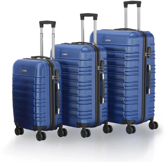 Hartschalenkoffer Set Rom - 3-teilig - ABS - Blau