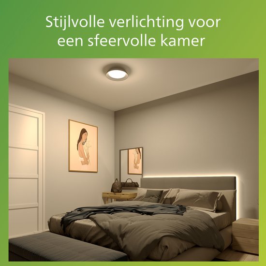 Philips Fleta Deckenleuchte – Hocheffizient – SceneSwitch-Lichttechnologie – 10 W – Warmweißes Licht – Weißes Design – Energiekosten sparen