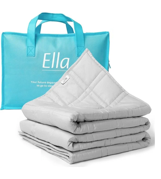 EL Life Wiegedecke 7kg - 150 x 200cm - Wiegedecke - OEKO-TEX Baumwolle - Hellgrau