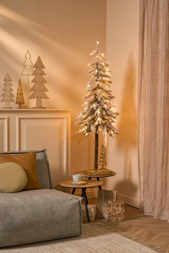 Black Box Trees Kunstweihnachtsbaum mit Beleuchtung sowie Timer- und Dimmfunktion – H 155 x Ø 48 cm – Grün