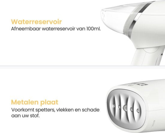 Goliving Wäschedampfer - Handdampfer für Kleidung/Textilien/Stoffe - faltbar - inkl. Reiseetui - Weiß